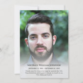 Aangepaste foto Memorial Bereavement Sympathie Bedankkaart (Voorkant)