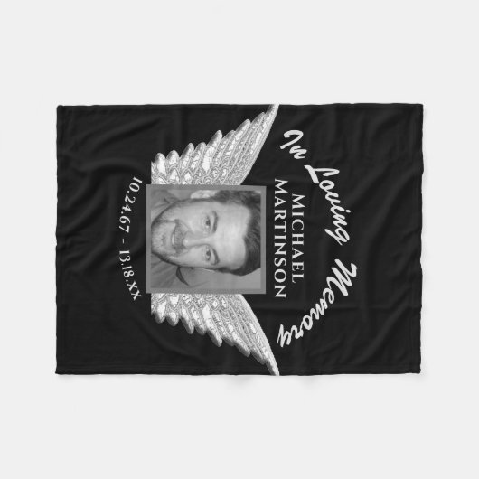 Aangepaste foto-memorial Blanket Fleece Deken (Voorkant (Horizontaal))