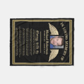 Aangepaste foto-memorial Blanket Fleece Deken (Voorkant (Horizontaal))