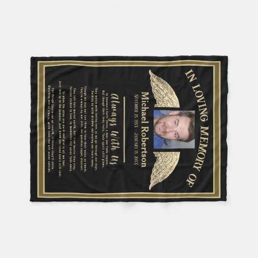Aangepaste foto-memorial Blanket Fleece Deken (Voorkant (Horizontaal))