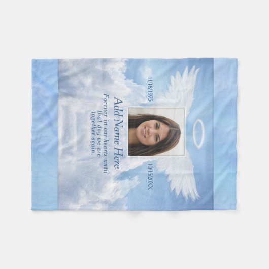 Aangepaste foto-memorial Blanket Fleece Deken (Voorkant (Horizontaal))