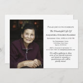 Aangepaste foto Memorial Funeral Sympathie Herdenk Kaart (Voorkant / Achterkant)