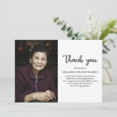 Aangepaste foto Memorial Funeral Sympathy Bereavem Bedankkaart (Staand voorkant)