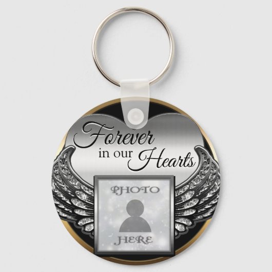 Aangepaste foto Memorial Heart Keychain (Voorkant)