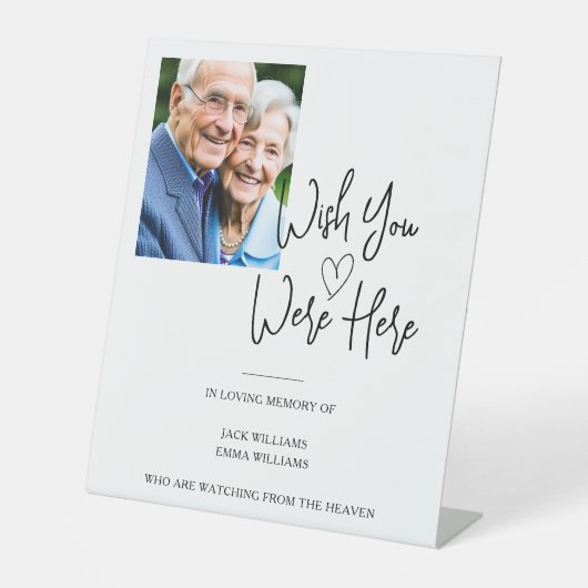 Aangepaste foto Memorial in liefdevolle herinnerin Reclamebord Met Voetstuk (Voorkant)