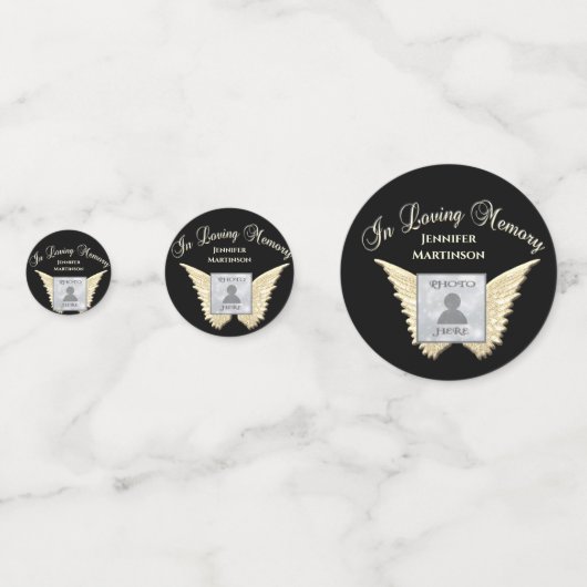 Aangepaste foto-Memorial in Loving Memory Confetti (Achterkanten)