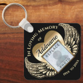Aangepaste foto-Memorial in Loving Memory Heart Sleutelhanger (Voorkant)