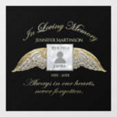 Aangepaste foto-Memorial in Loving Memory Raamsticker (Vel)
