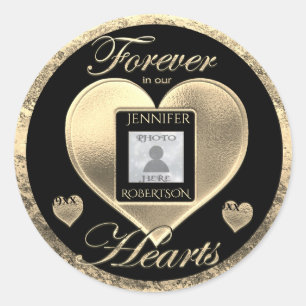Aangepaste foto-Memorial in Loving Memory Ronde Sticker