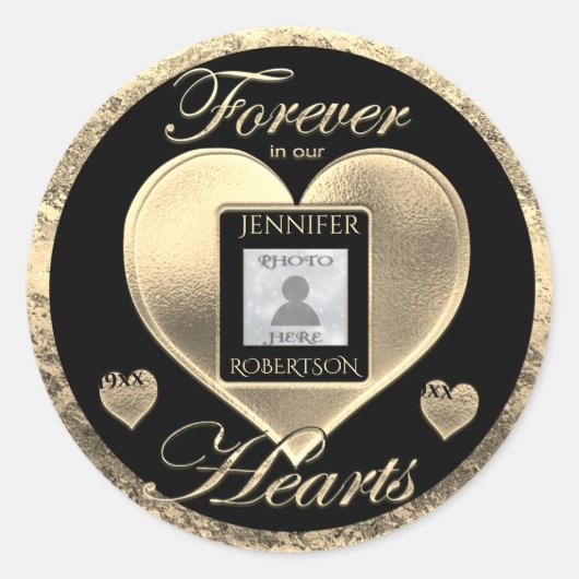 Aangepaste foto-Memorial in Loving Memory Ronde Sticker (Voorkant)