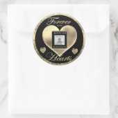 Aangepaste foto-Memorial in Loving Memory Ronde Sticker (Tas)