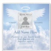 Aangepaste foto-Memorial in Loving Memory Sleutelh Sticker (Voorkant)