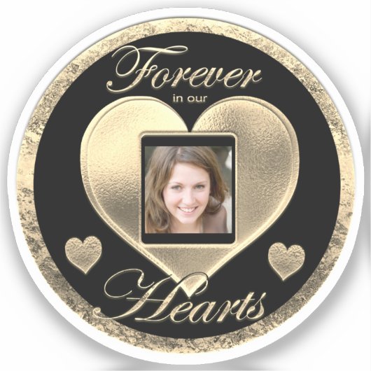 Aangepaste foto-Memorial in Loving Memory Sticker (Voorkant)