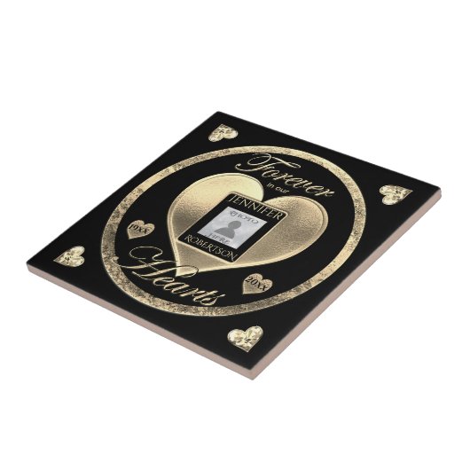 Aangepaste foto-Memorial in Loving Memory Tegeltje (Zijkant)