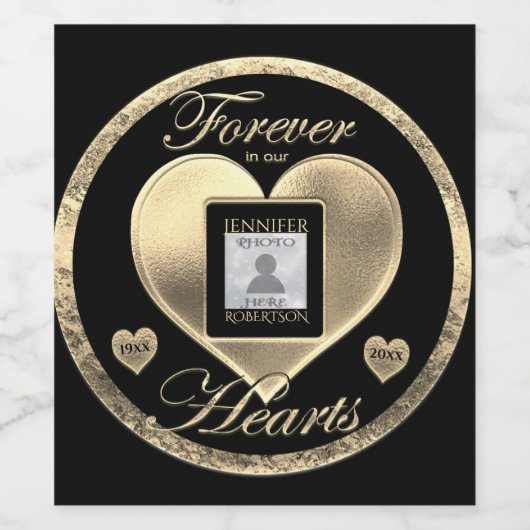 Aangepaste foto-Memorial in Loving Memory Wijn Etiket (Enkel label)