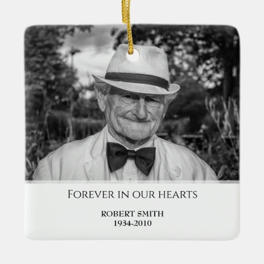 Aangepaste foto Memorial Keepomwille Keramisch Ornament (Voorkant)