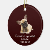 Aangepaste foto Memorial Keepomwille Pet Dog Ceram Keramisch Ornament (Links)