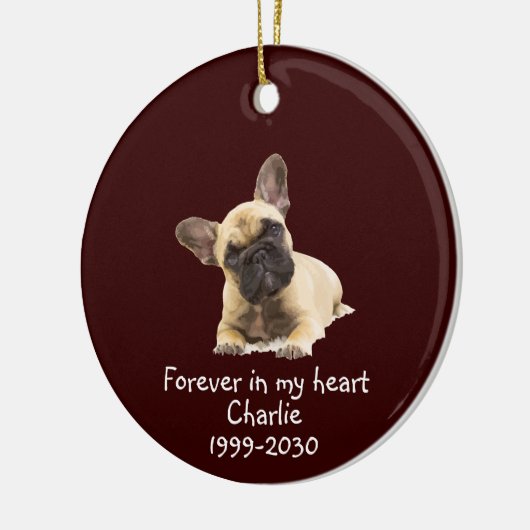 Aangepaste foto Memorial Keepomwille Pet Dog Ceram Keramisch Ornament (Links)