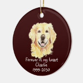 Aangepaste foto Memorial Keepomwille Pet Dog Keramisch Ornament (Links)