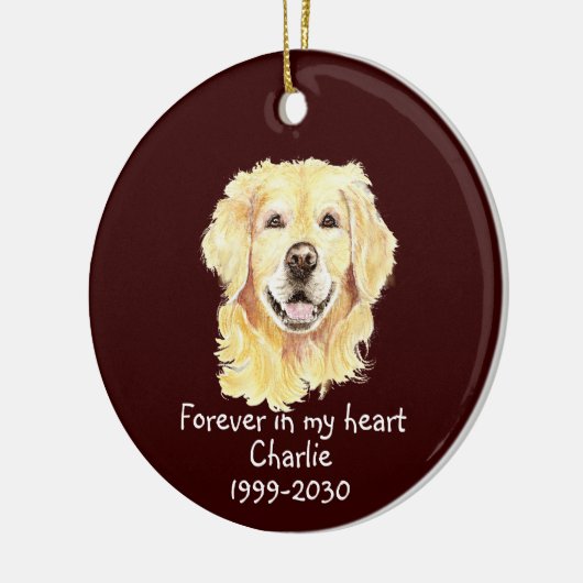 Aangepaste foto Memorial Keepomwille Pet Dog Keramisch Ornament (Links)