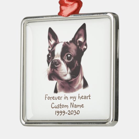 Aangepaste foto Memorial Keepomwille Pet Dog Metalen Ornament (Links)