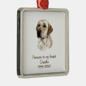 Aangepaste foto Memorial Keepomwille Pet Dog Metalen Ornament (Rechts)