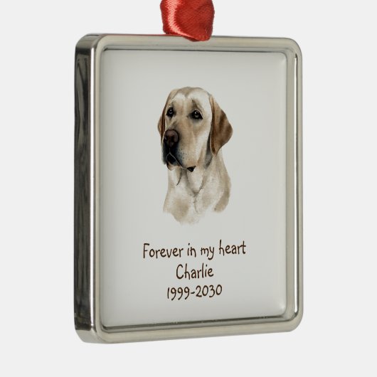Aangepaste foto Memorial Keepomwille Pet Dog Metalen Ornament (Rechts)