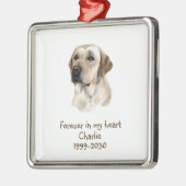 Aangepaste foto Memorial Keepomwille Pet Dog Metalen Ornament (Links)