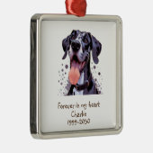 Aangepaste foto Memorial Keepomwille Pet Dog Metalen Ornament (Rechts)