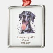 Aangepaste foto Memorial Keepomwille Pet Dog Metalen Ornament (Links)
