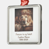 Aangepaste foto Memorial Keepomwille Pet Dog Metalen Ornament (Links)
