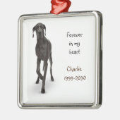 Aangepaste foto Memorial Keepomwille Pet Dog Metalen Ornament (Links)