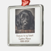 Aangepaste foto Memorial Keepomwille Pet Dog Metalen Ornament (Links)