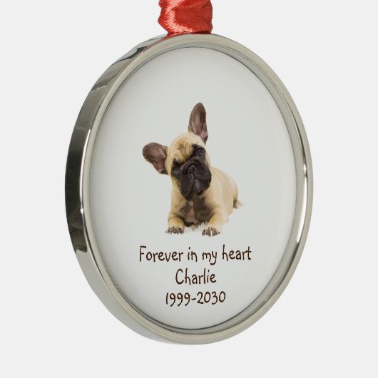 Aangepaste foto Memorial Keepomwille Pet Dog Metalen Ornament (Rechts)