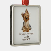 Aangepaste foto Memorial Keepomwille Pet Dog Metalen Ornament (Rechts)