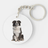 Aangepaste foto Memorial Keepomwille Pet Dog Sleut Sleutelhanger (Achterkant)
