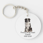 Aangepaste foto Memorial Keepomwille Pet Dog Sleut Sleutelhanger (Voorkant)