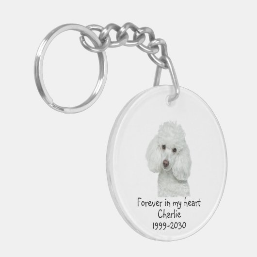 Aangepaste foto Memorial Keepomwille Pet Dog Sleut Sleutelhanger (Voorkant Links)