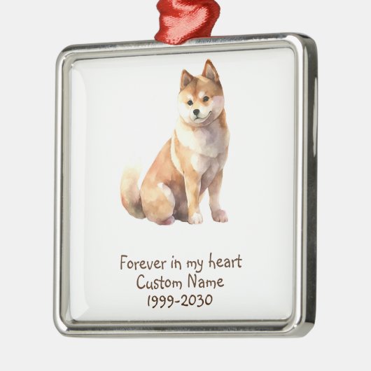 Aangepaste foto Memorial Keepsake Dog Metalen Ornament (Links)