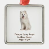 Aangepaste foto Memorial Keepsake Dog Metalen Ornament (Voorkant)
