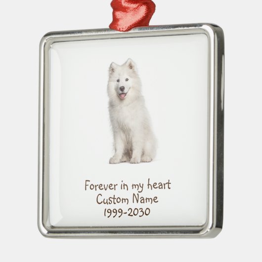 Aangepaste foto Memorial Keepsake Dog Metalen Ornament (Links)