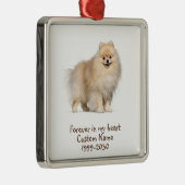 Aangepaste foto Memorial Keepsake Dog Metalen Ornament (Rechts)