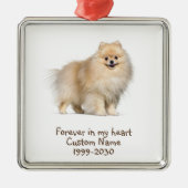 Aangepaste foto Memorial Keepsake Dog Metalen Ornament (Voorkant)
