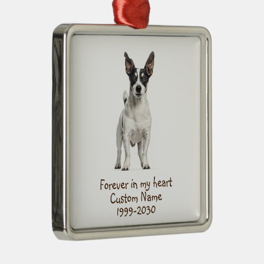 Aangepaste foto Memorial Keepsake Dog Metalen Ornament (Rechts)