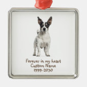 Aangepaste foto Memorial Keepsake Dog Metalen Ornament (Voorkant)
