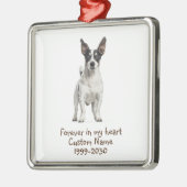 Aangepaste foto Memorial Keepsake Dog Metalen Ornament (Links)