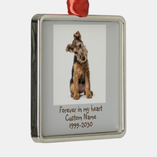 Aangepaste foto Memorial Keepsake Dog Metalen Ornament