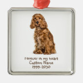 Aangepaste foto Memorial Keepsake Dog Metalen Ornament (Voorkant)