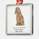 Aangepaste foto Memorial Keepsake Dog Metalen Ornament (Links)