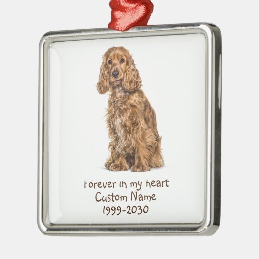 Aangepaste foto Memorial Keepsake Dog Metalen Ornament (Links)